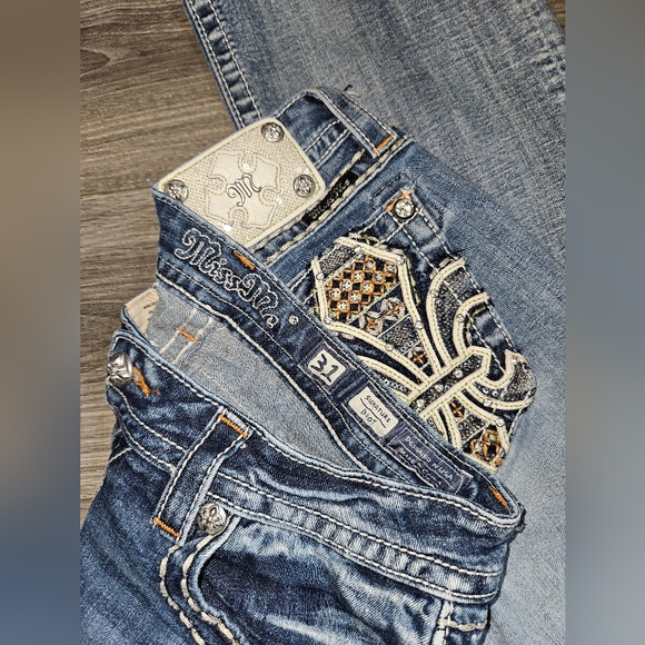 Miss Me Signature Boot Cut Embellished Women's Denim Jeans Size 31 - Picture 8 of 10